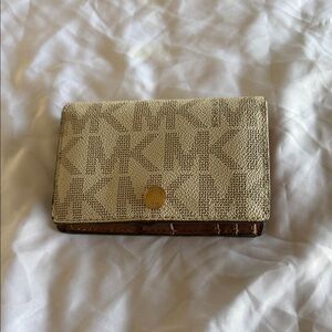 Michael Kors Tan and Brown Logo Wallet